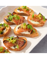 Pastrami Smoked Salmon Crostini