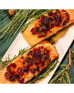 Orange Cranberry Glazed Salmon