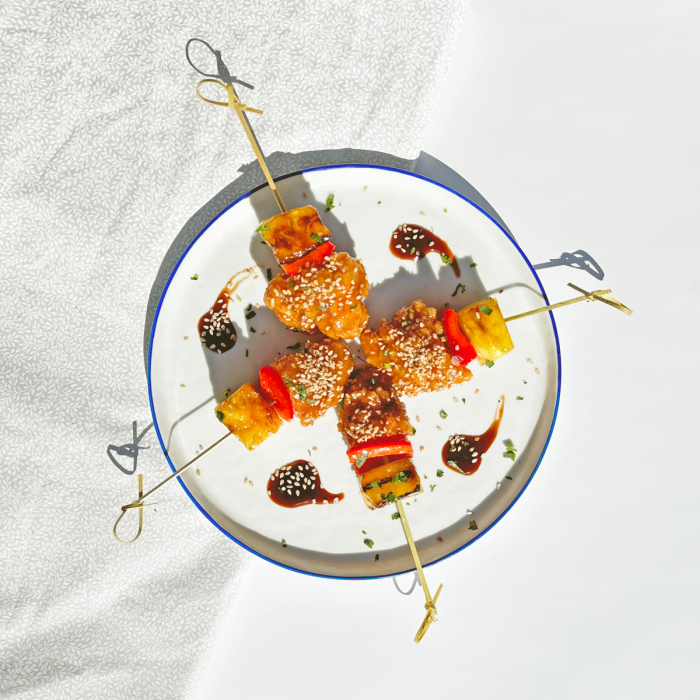 Sesame Chicken & Pineapple Skewer