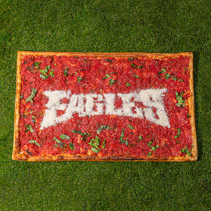 Full Tomato Pie with Eagles Logo