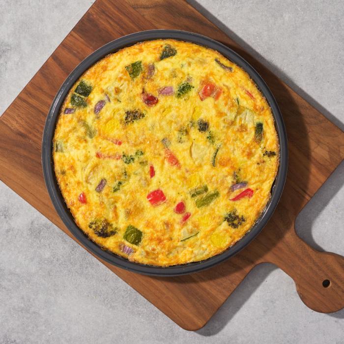 Crustless Harvest Vegetable & Cheese Quiche