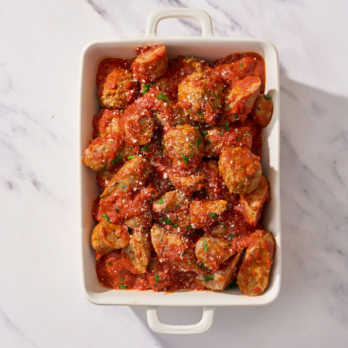 Italian Sausage & Meatballs in Sauce