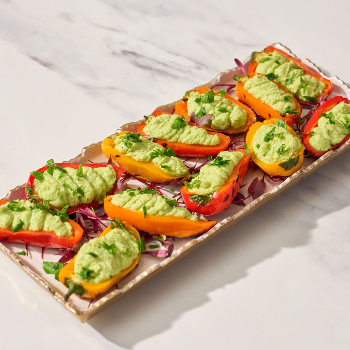 Miniature Stuffed Peppers with Fava Bean Spread