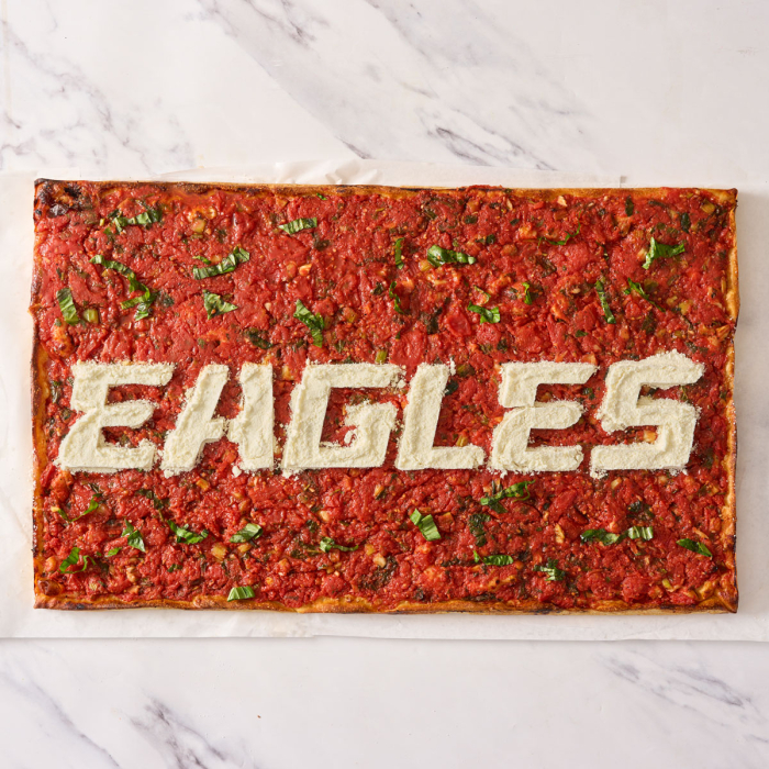 Full Tomato Pie with Eagles Logo