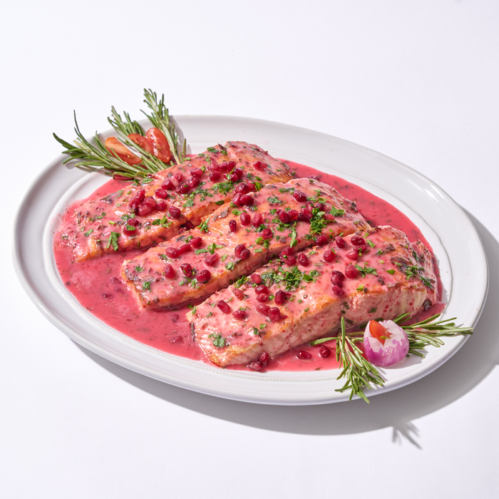 Pomegranate & Honey Glazed Salmon