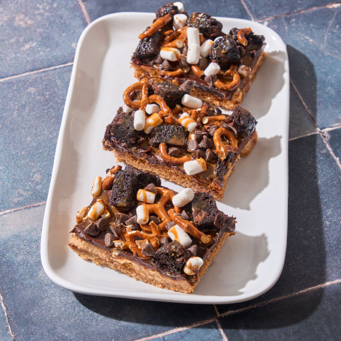 Salted Caramel Pretzel S'mores Bar