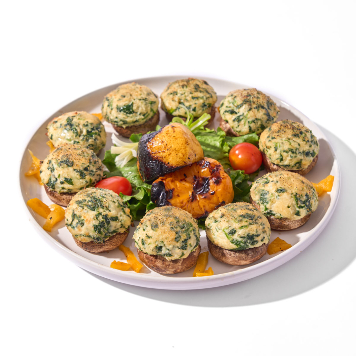 Mushroom Stuffed With Spinach Ricotta